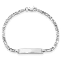 14k WG Semi-Solid Anchor Link ID Bracelet-DCID137W-6