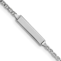 14k WG Semi-Solid Anchor Link ID Bracelet-DCID137W-6