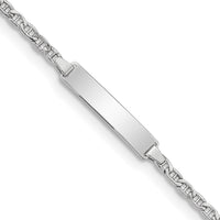 14k WG Semi-Solid Anchor Link ID Bracelet-DCID137W-7