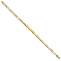14k Semi-Solid Anchor Link ID Bracelet-DCID139-8