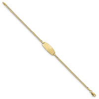 14k Semi-Solid Oval Curb ID Bracelet-DCID144-7