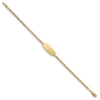 14k Semi-Solid Oval Anchor ID Bracelet-DCID145-6