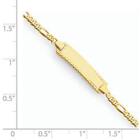 14k Children's Figaro Link ID Bracelet-DCID87-6