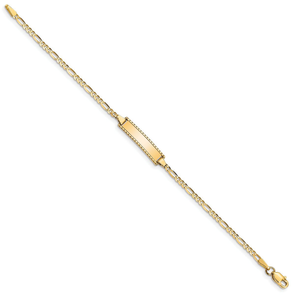 14k Children's Figaro Link ID Bracelet-DCID87-6