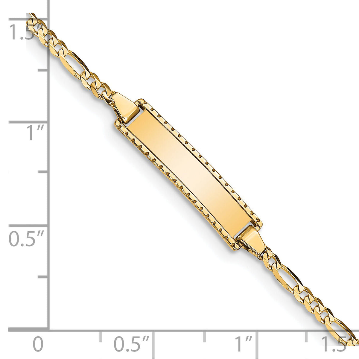 14k Children's Figaro Link ID Bracelet-DCID87-6