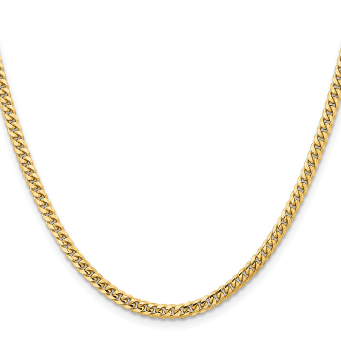 14k 3.5mm Solid Miami Cuban Chain-DCU100-26