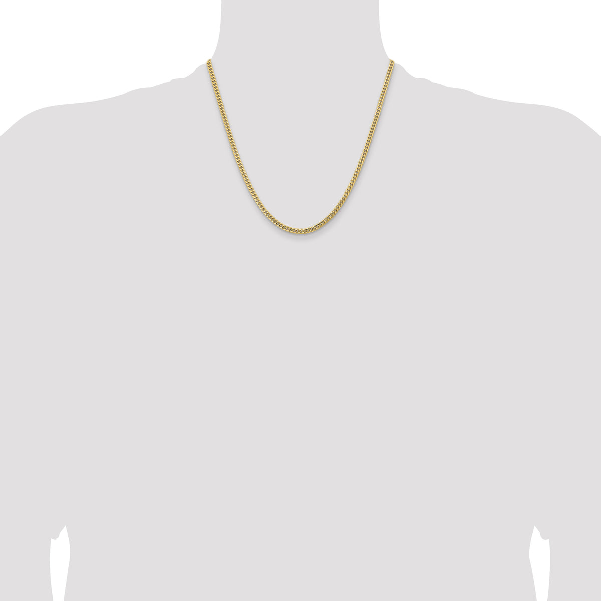 14k 3.5mm Solid Miami Cuban Chain-DCU100-20
