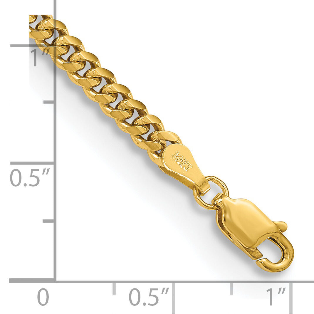 14k 3.5mm Solid Miami Cuban Chain-DCU100-7