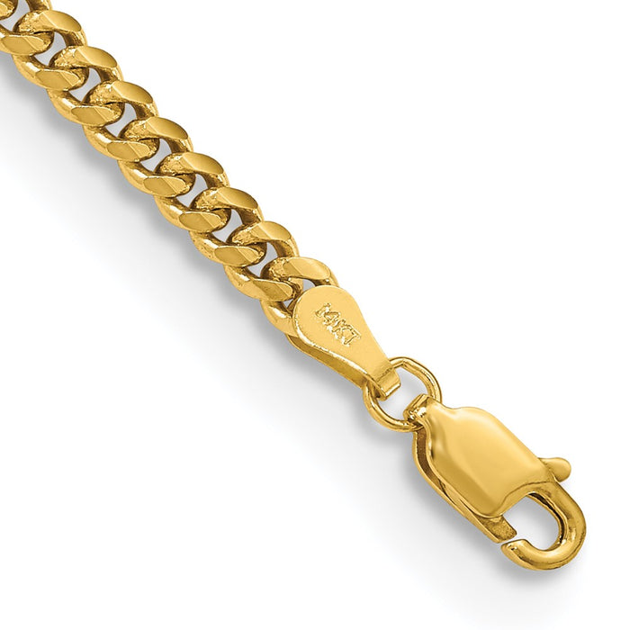 14k 3.5mm Solid Miami Cuban Chain-DCU100-9