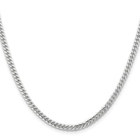 14k White Gold 3.5mm Solid Miami Cuban Chain-DCU100W-22