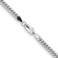 14k White Gold 3.5mm Solid Miami Cuban Chain-DCU100W-22