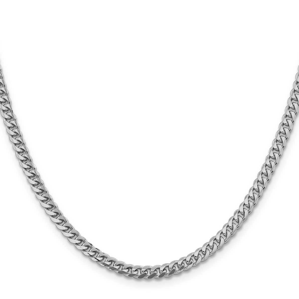 14k White Gold 4.25mm Solid Miami Cuban Chain-DCU120W-26