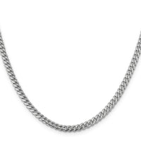 14k White Gold 4.25mm Solid Miami Cuban Chain-DCU120W-26