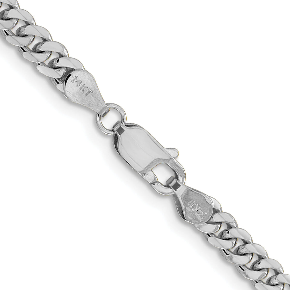 14k White Gold 4.25mm Solid Miami Cuban Chain-DCU120W-26