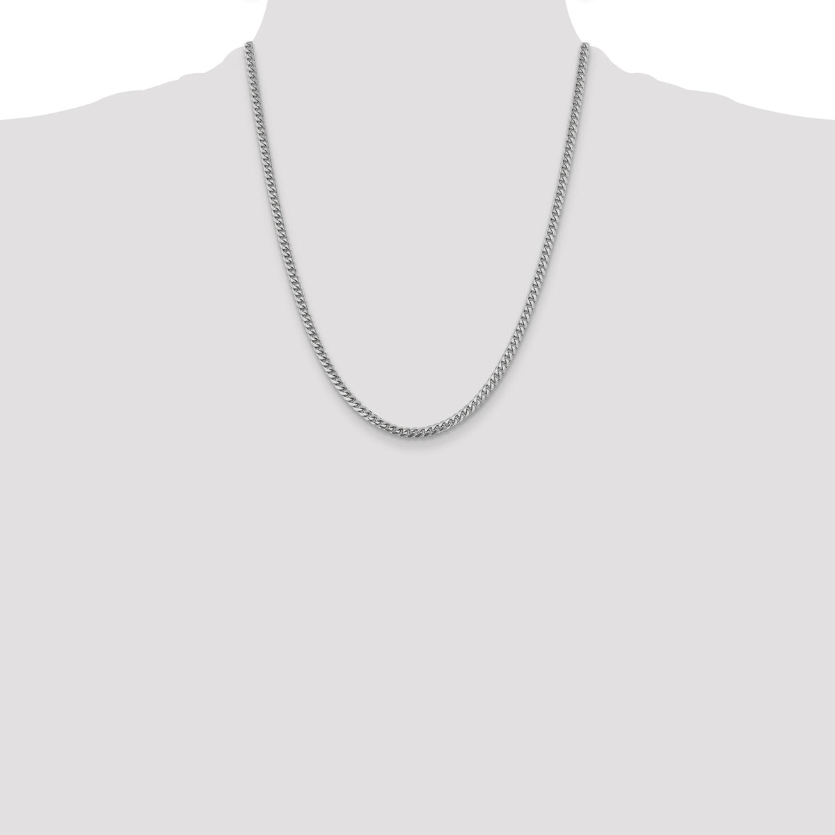14k White Gold 4.25mm Solid Miami Cuban Chain-DCU120W-22