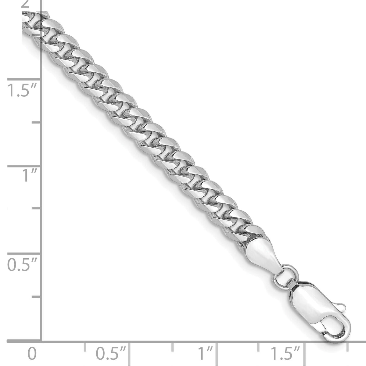 14k White Gold 4.25mm Solid Miami Cuban Chain-DCU120W-7