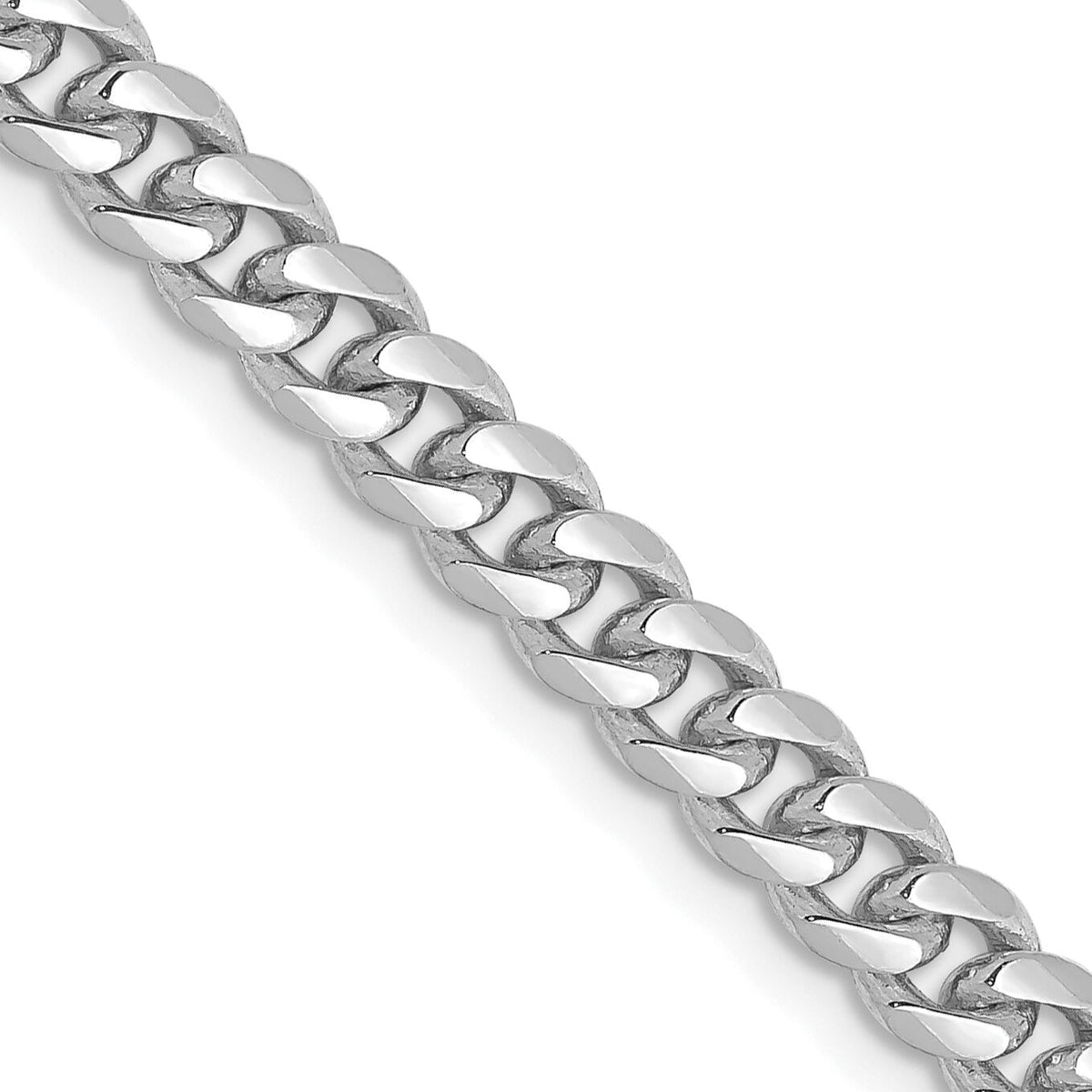 14k White Gold 4.25mm Solid Miami Cuban Chain-DCU120W-26