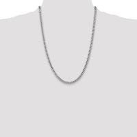 14k White Gold 4.3mm Solid Miami Cuban Chain-DCU140W-24