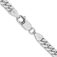 14k White Gold 5mm Solid Miami Cuban Chain-DCU160W-18