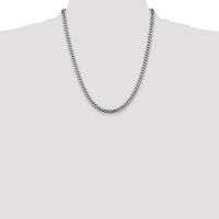 14k White Gold 5mm Solid Miami Cuban Chain-DCU160W-22