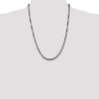 14k White Gold 5mm Solid Miami Cuban Chain-DCU160W-24