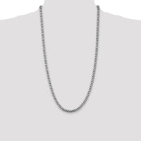 14k White Gold 5mm Solid Miami Cuban Chain-DCU160W-28