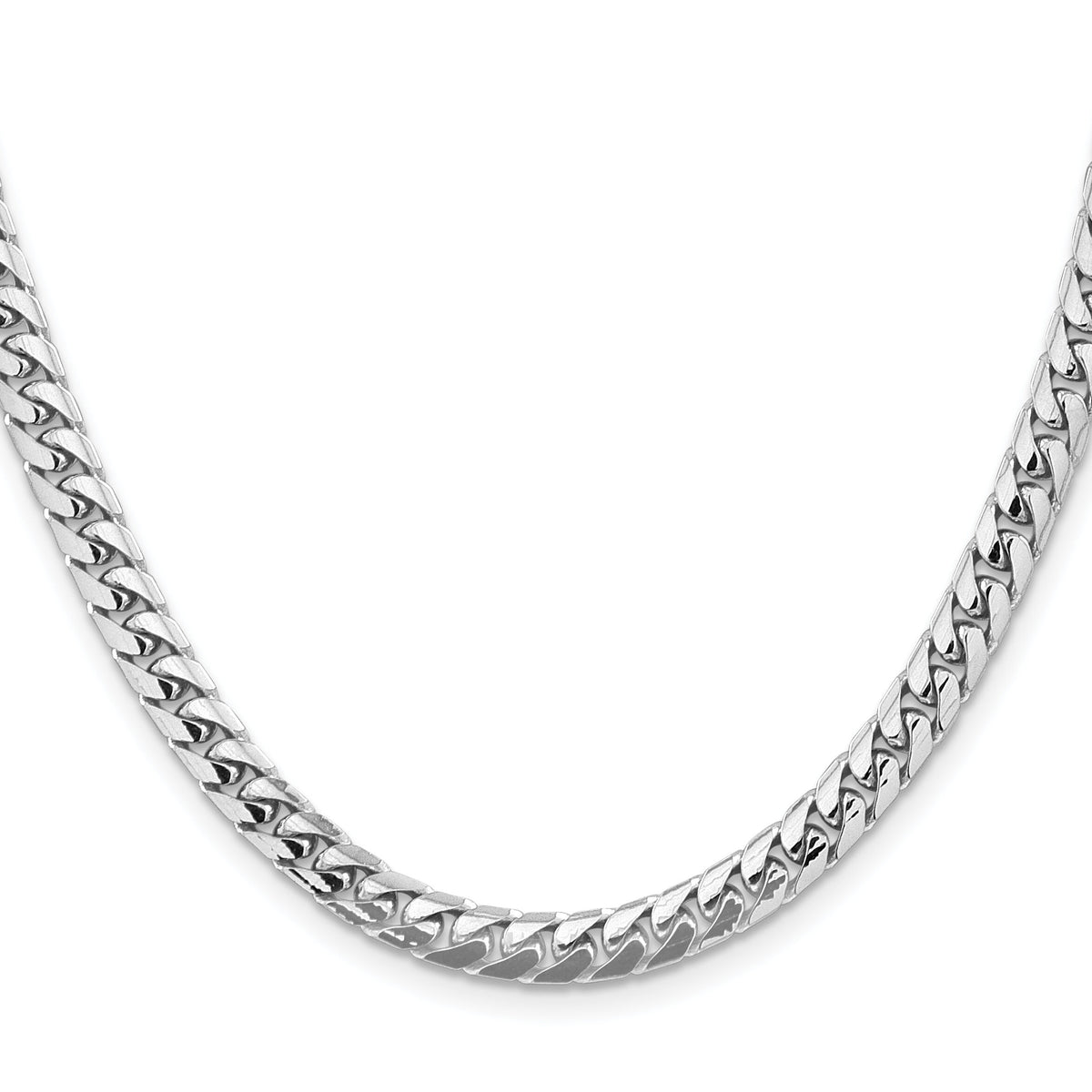 14k White Gold 5.5mm Solid Miami Cuban Chain-DCU180W-20