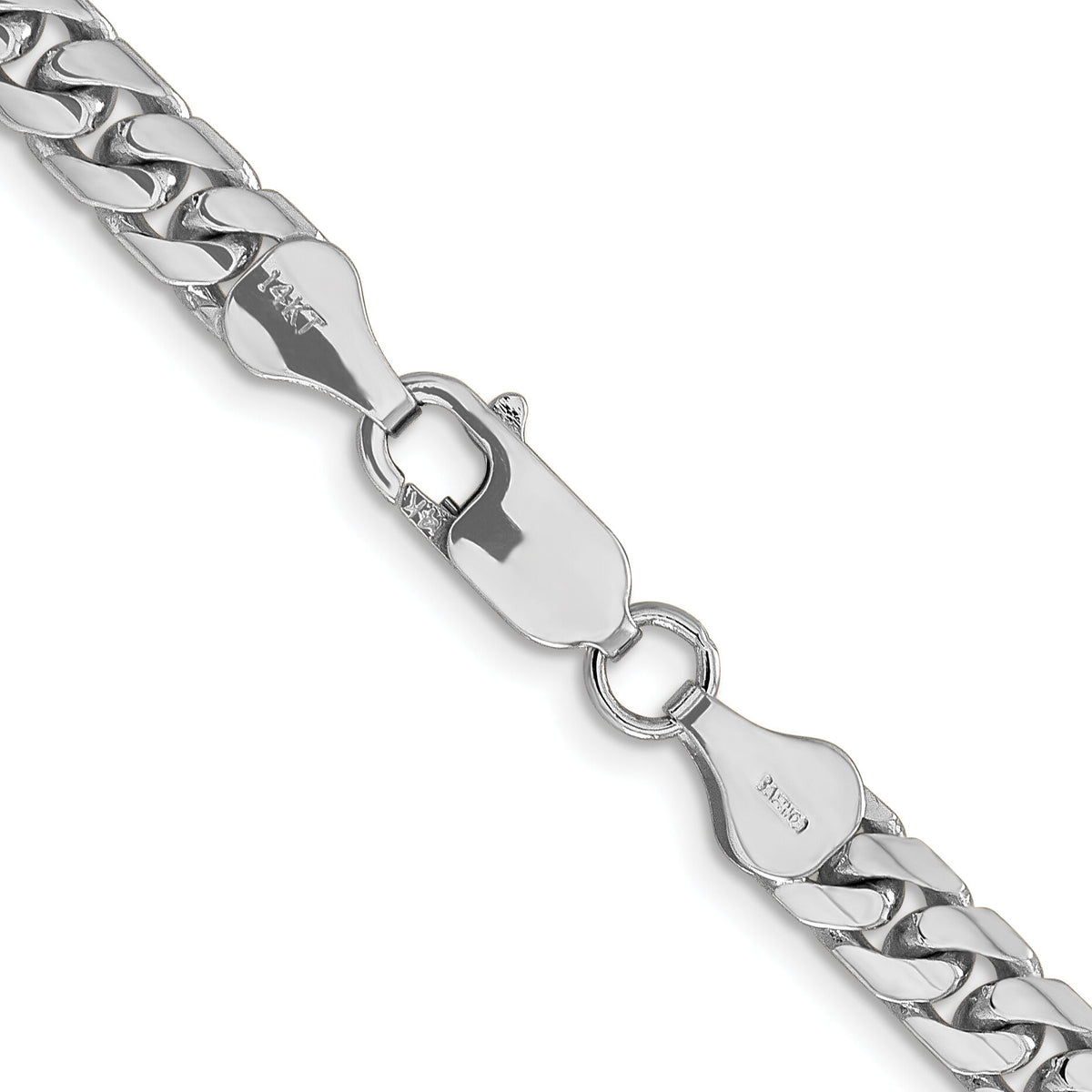 14k White Gold 5.5mm Solid Miami Cuban Chain-DCU180W-28