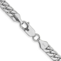 14k White Gold 5.5mm Solid Miami Cuban Chain-DCU180W-22