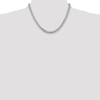 14k White Gold 5.5mm Solid Miami Cuban Chain-DCU180W-18