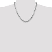 14k White Gold 5.5mm Solid Miami Cuban Chain-DCU180W-20