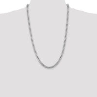 14k White Gold 5.5mm Solid Miami Cuban Chain-DCU180W-26
