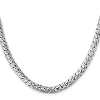 14k White Gold 6.25mm Solid Miami Cuban Chain-DCU200W-26