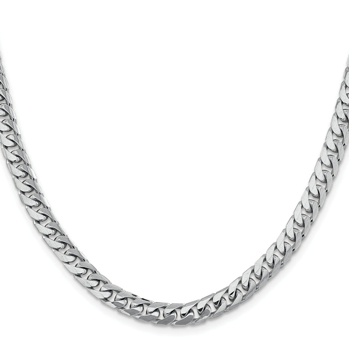 14k White Gold 6.25mm Solid Miami Cuban Chain-DCU200W-26