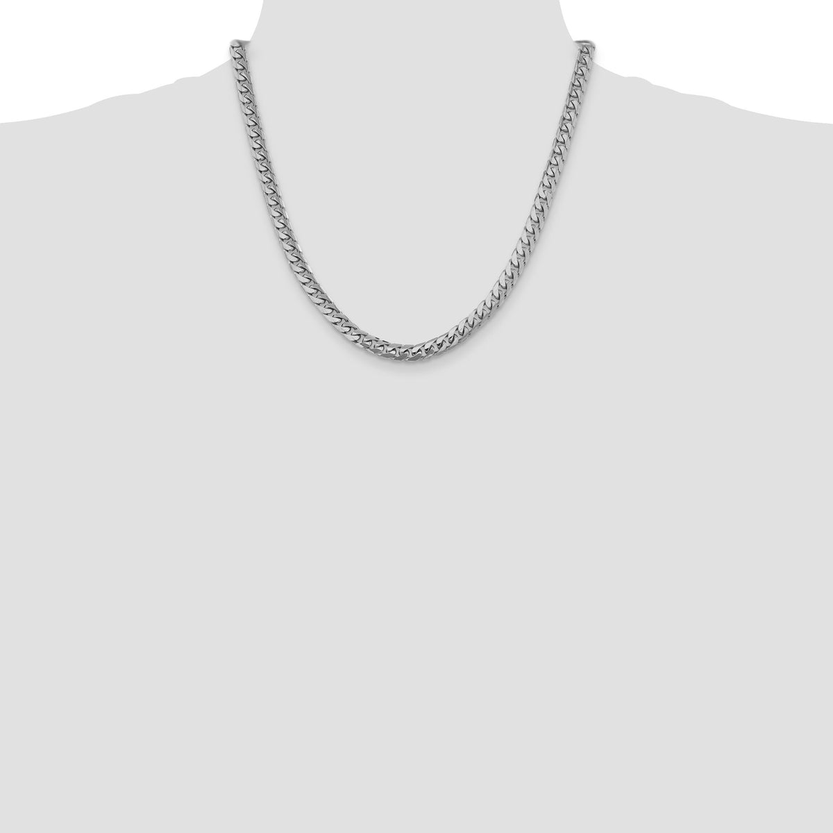 14k White Gold 6.25mm Solid Miami Cuban Chain-DCU200W-20