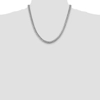 14k White Gold 6.25mm Solid Miami Cuban Chain-DCU200W-20