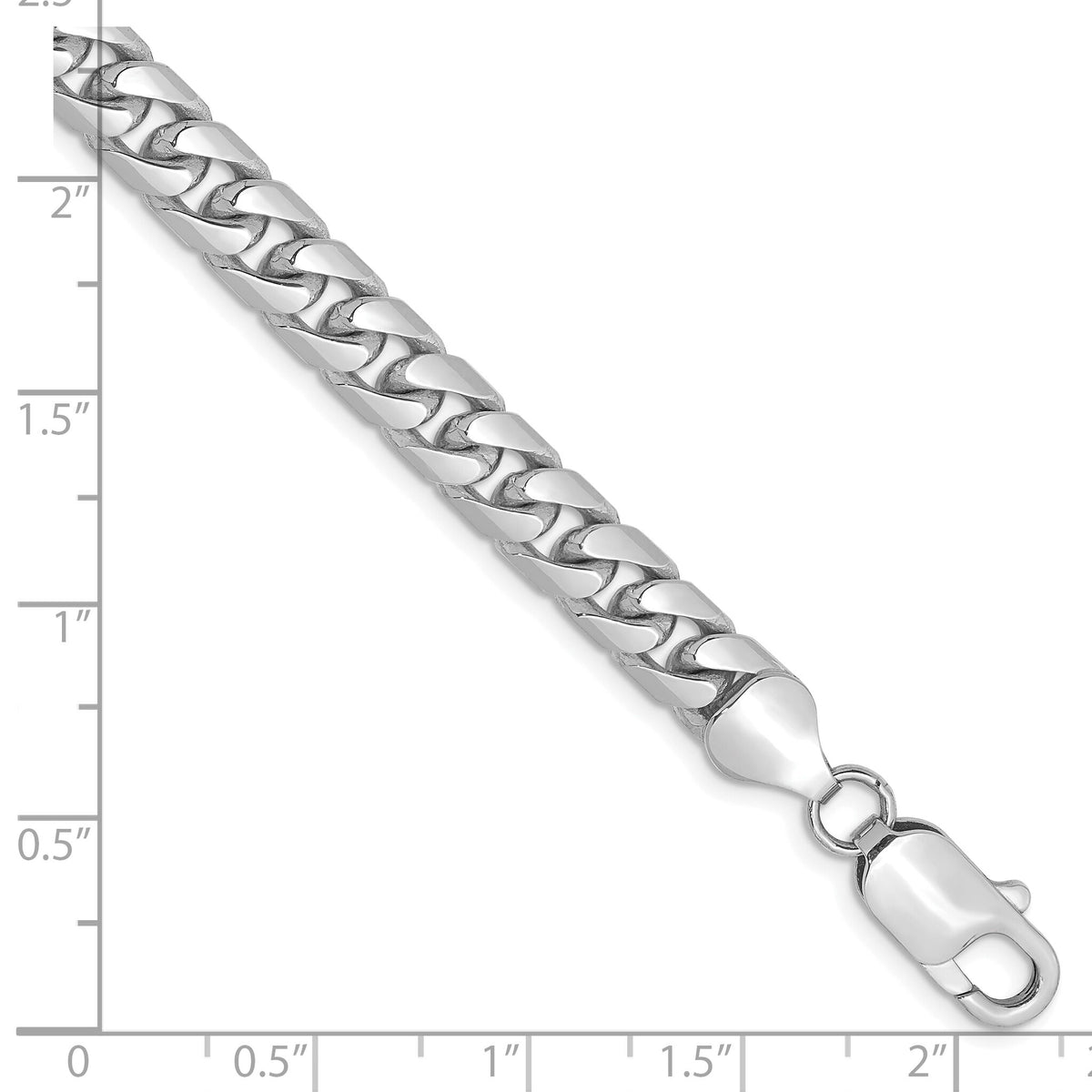 14k White Gold 6.25mm Solid Miami Cuban Chain-DCU200W-9