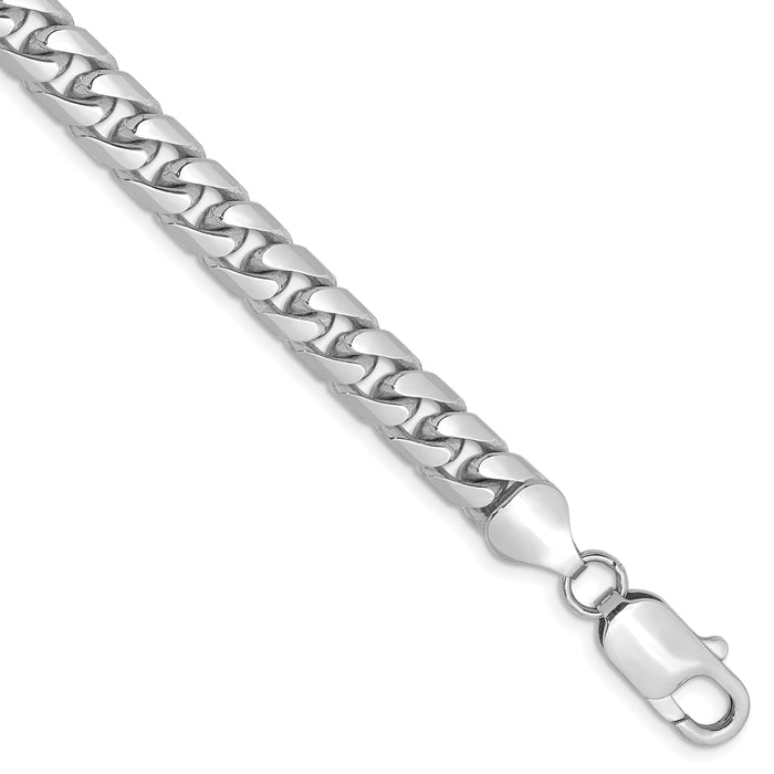 14k White Gold 6.25mm Solid Miami Cuban Chain-DCU200W-9