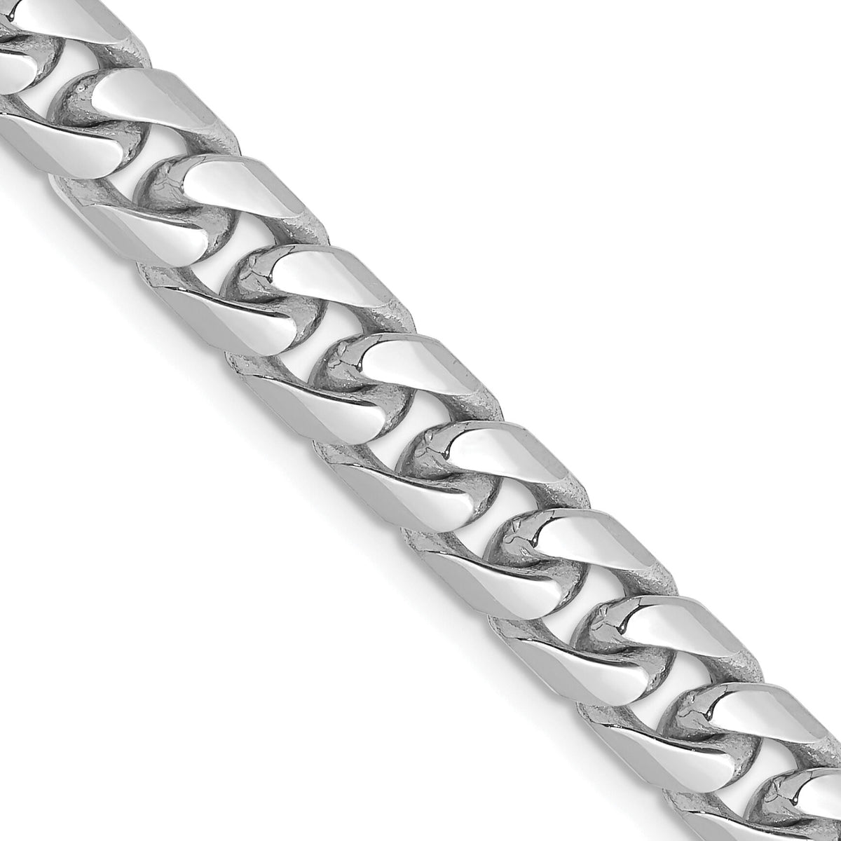 14k White Gold 6.25mm Solid Miami Cuban Chain-DCU200W-26