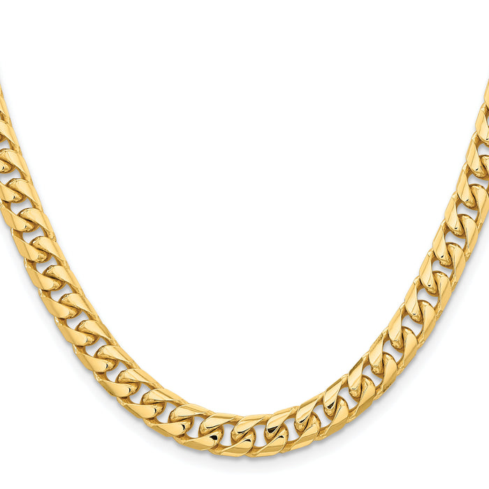 14k 6.75mm Solid Miami Cuban Chain-DCU220-20