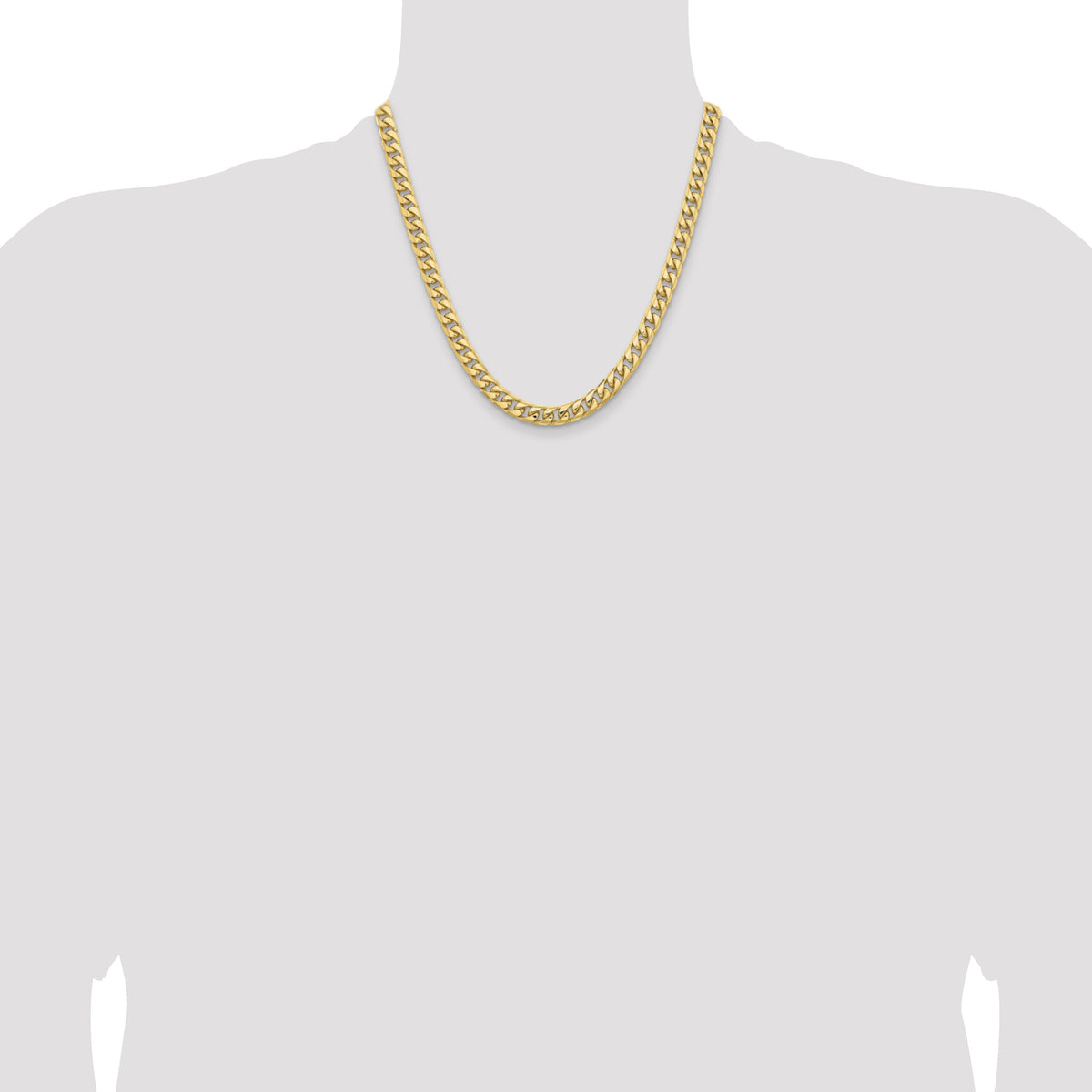 14k 6.75mm Solid Miami Cuban Chain-DCU220-20