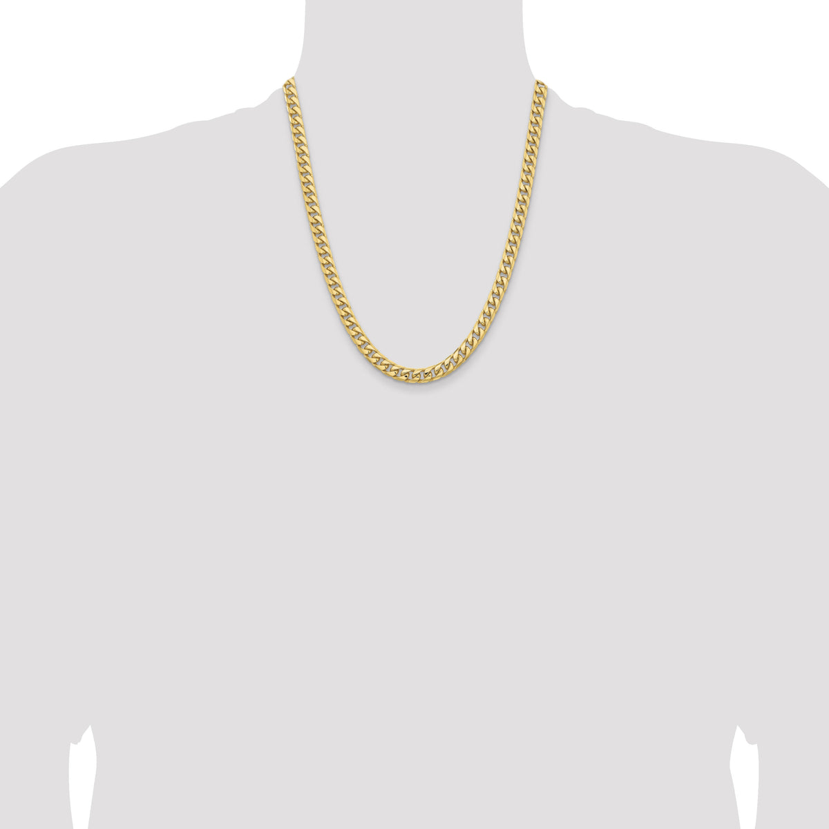 14k 6.75mm Solid Miami Cuban Chain-DCU220-22