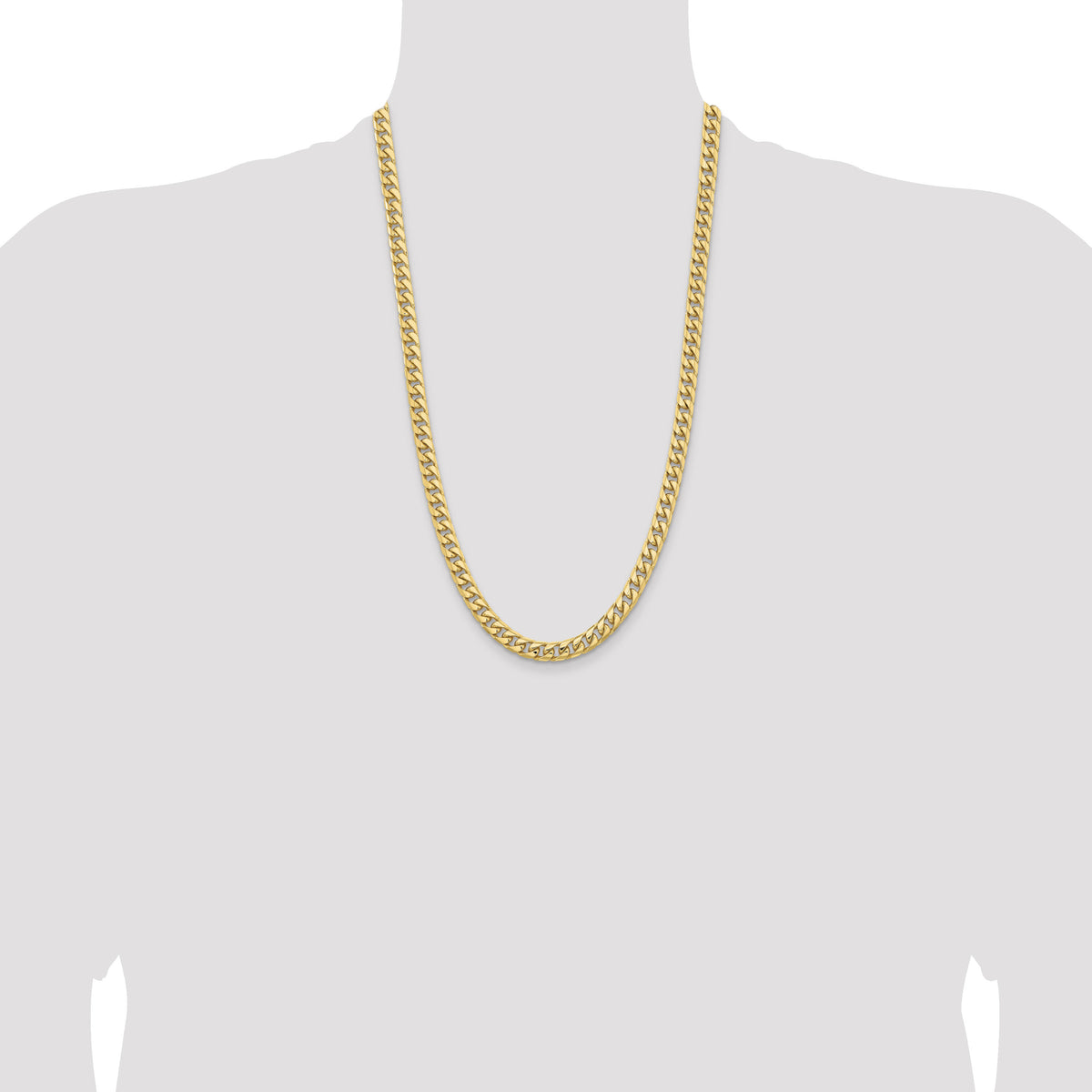 14k 6.75mm Solid Miami Cuban Chain-DCU220-26