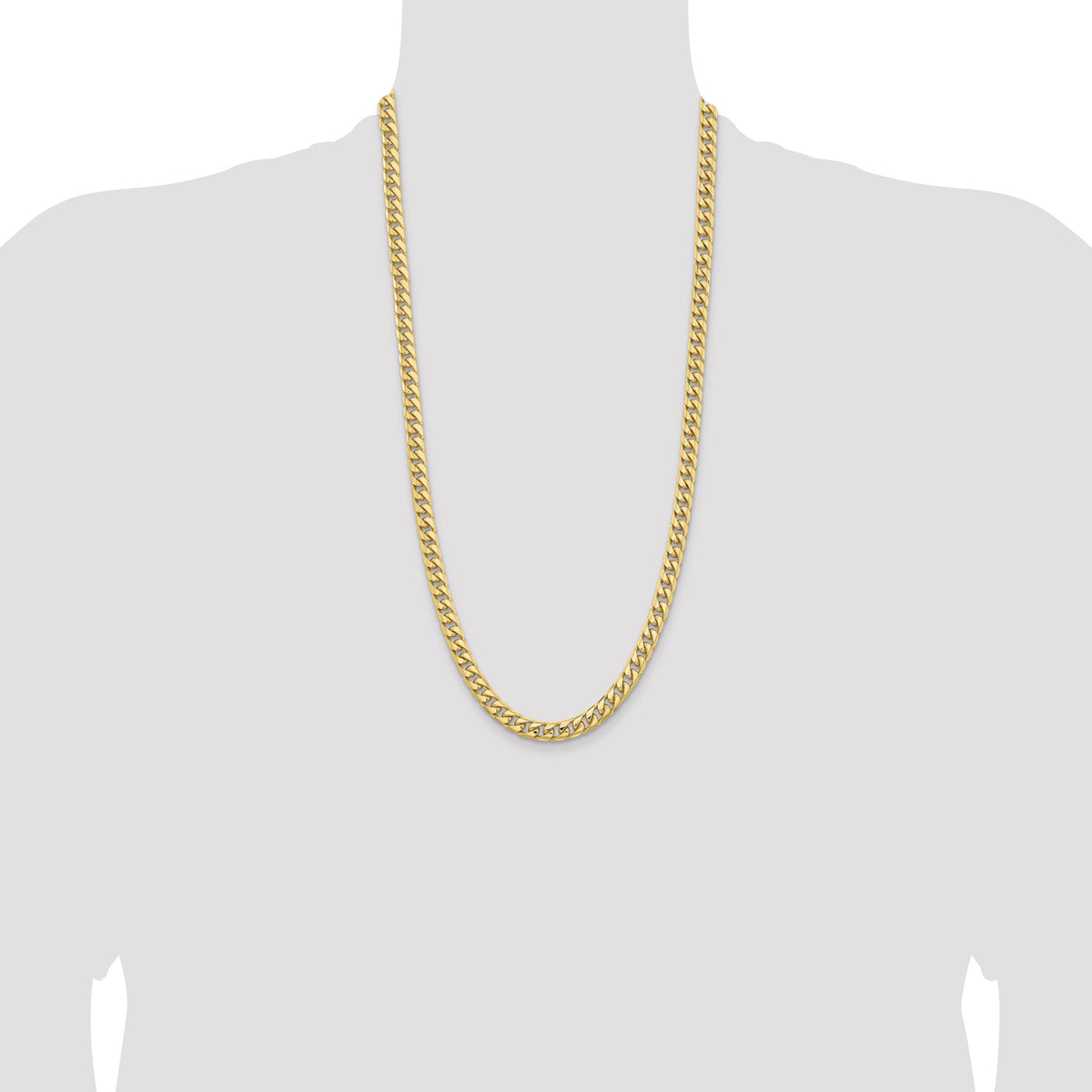 14k 6.75mm Solid Miami Cuban Chain-DCU220-28
