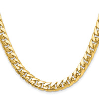 14k 8mm Solid Miami Cuban Chain-DCU250-28