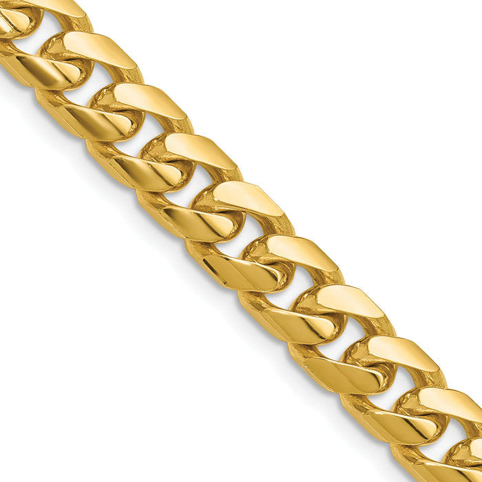 14k 8mm Solid Miami Cuban Chain-DCU250-20