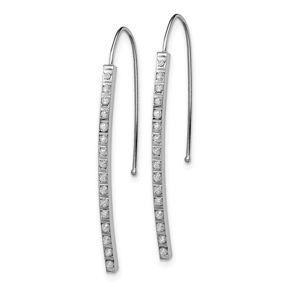 14K White Gold Diamond Fascination Earrings-DF328