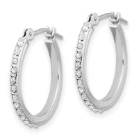 14k WG Diamond Fascination Dia. Dust/Accent Hoop Earrings-DF348