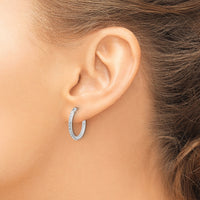 14k WG Diamond Fascination Dia. Dust/Accent Hoop Earrings-DF348