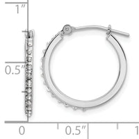 14k WG Diamond Fascination Dia. Dust/Accent Hoop Earrings-DF348